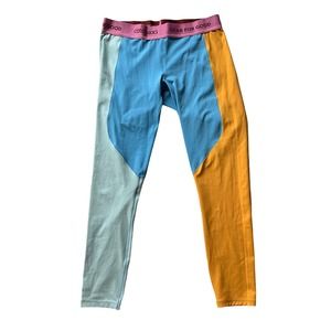 cotopaxi Colorblock Leggings in Pink, Light Blue, Blue, Mustard
